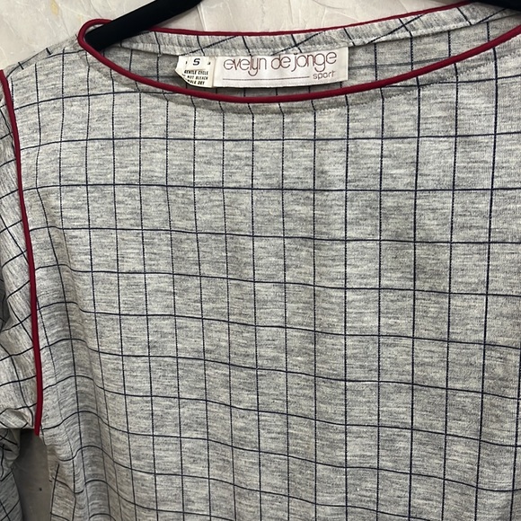 NWT Vintage Evelyn De Jonge checkered top sz S - Picture 2 of 8